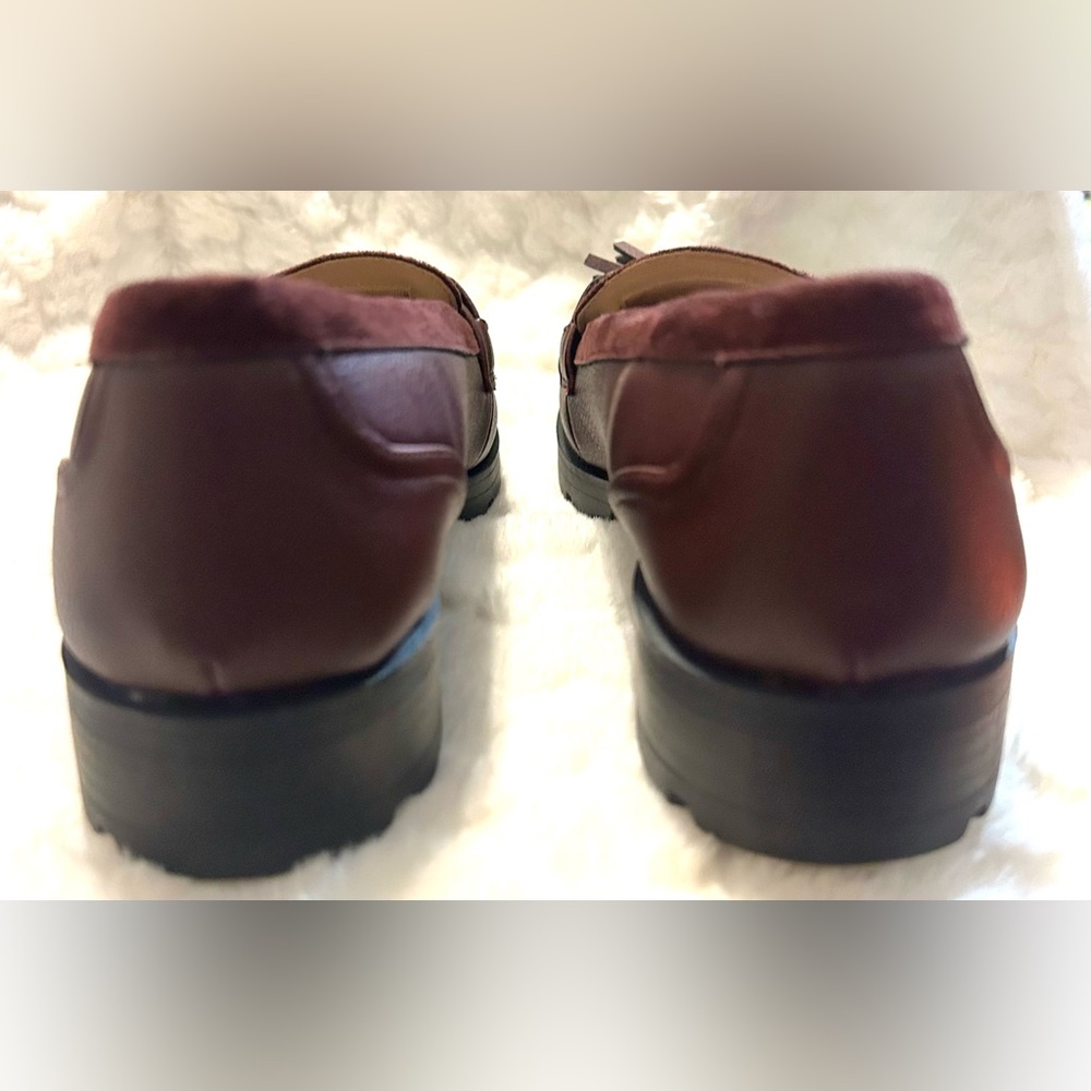 NEW…Life Stride Logan Burgundy Wine Tassel slip on Loafers women’s size 7M - Picture 10 of 12